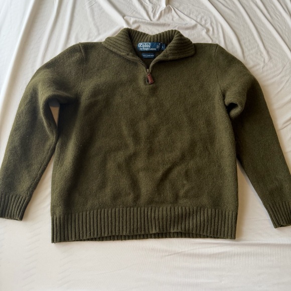 Ralph Lauren Sweaters - Ralph Lauren Forest Green Zip-Up Sweater
